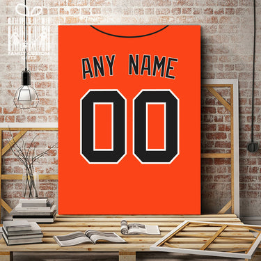 San Francisco Jersey Custom Canvas Print Wall Art for Boy Girl Men Women Baseball Personalized Canvas Art